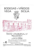 Vega Sicilia Vega Sicilia, Ribera Del Duero Valbuena 5 2008